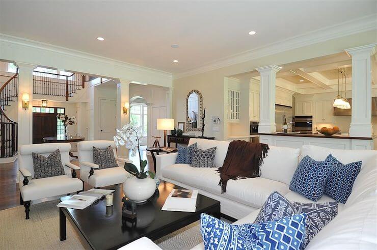 Decorate an open floor plan