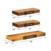Acacia Floating Wall Shelf Butcher Block 24"-48"x10" inch (Set of 3) - Image 2